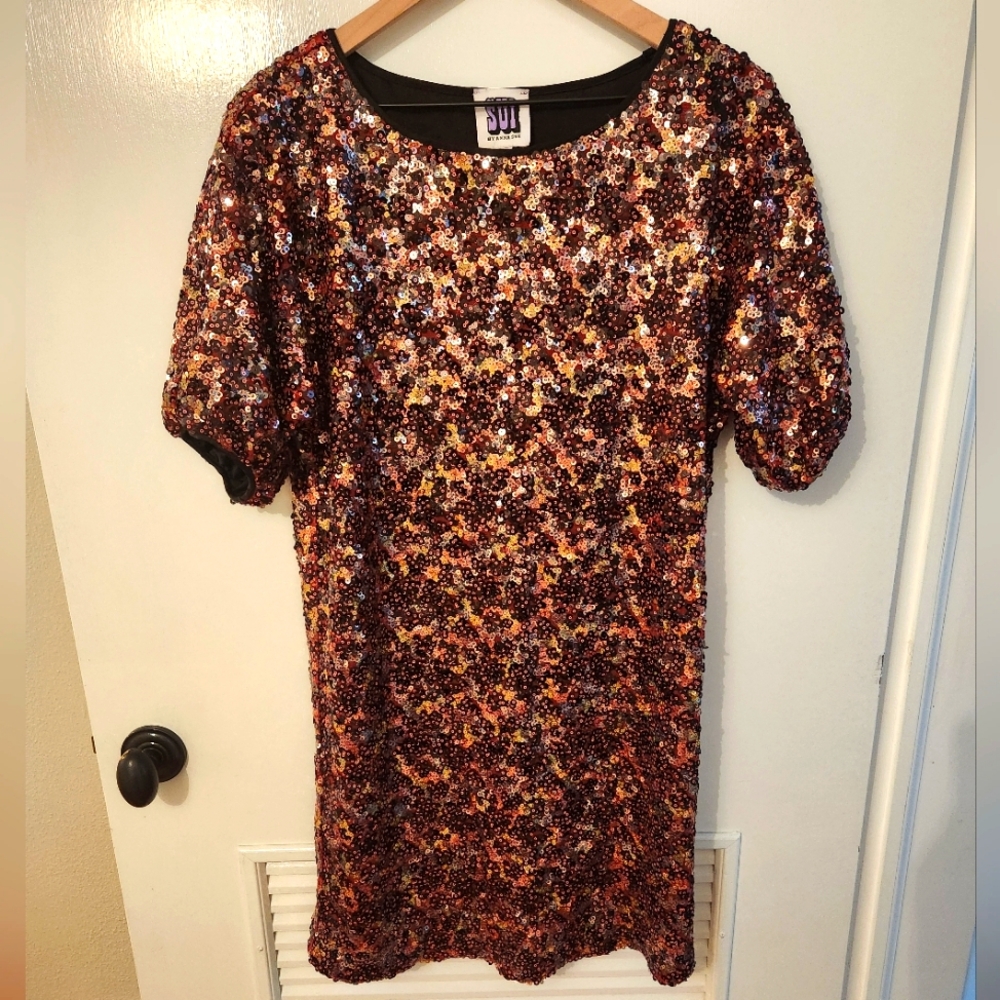 Anna Sui Sequin Shift Dress